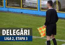 Delegările de arbitri pentru a treia rundă a ediţiei 2016-2017 a eşalonului secund