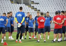 Naționala s-a antrenat pe stadionul FK Partizan din Belgrad