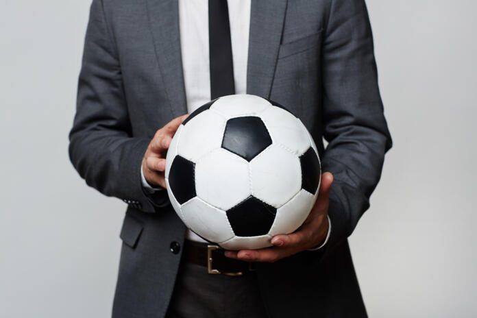 Emloyer with soccer ball